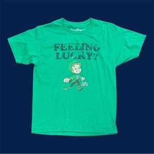 Savy Brand Funny Graphic Tee - “Feeling Lucky?” Lucky Charms Leprechaun